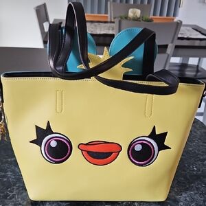 Disney Loungefly Yellow and Blue Women's Bag